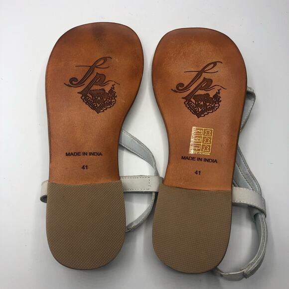 Free People Womens La Risa Flat Sandal White Size EU 41 / US 11 - Picture 2 of 5